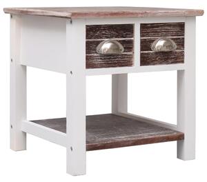 Príručný stolík hnedý 40x40x40 cm drevo paulovnie