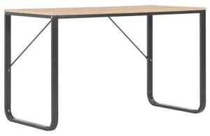 Počítačový stôl, čierny a dubový 120x60x73 cm