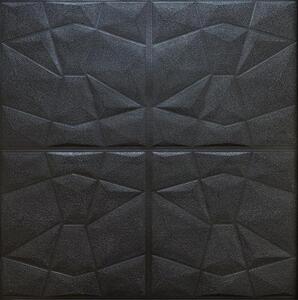 Samolepiace penové 3D panely S11, rozmer 70 x 70 cm, diamant čierny, IMPOLTRADE