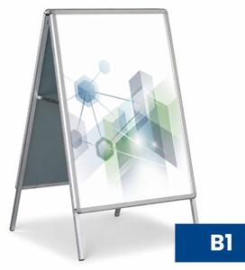 Reklamný A stojan B1, 700 × 1000 mm, hliníkový rám