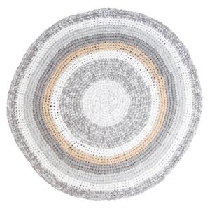 Háčkovaný kruhový koberec Melange