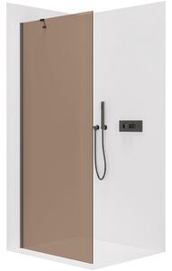CERANO - Sprchová zástena Walk-in Onyx YL/P - 8 mm - čierna matná, bronzové sklo - 50x200 cm