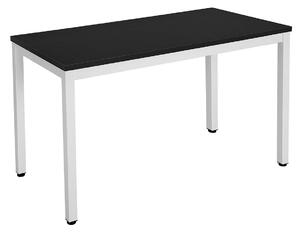 Moderný písací stôl 120 x 76 x 60 cm, čierno-biely