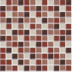 Sklenená mozaika Premium Mosaic hnědá 30x30 cm lesk MOS25MIX6