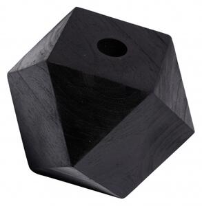 Teakový svietnik Diamond Black 10 cm