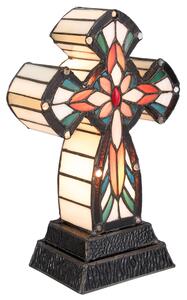 Vitrážová tiffany lampa kríž 20*12*32 cm