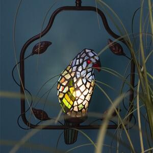 Dekoratívna lampa tiffany PAPAGÁJ