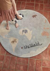 Vlnený detský koberec Svet 120 cm