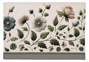 6ks béžové bavlnené prestieranie s kvetmi Gently Blooming - 48*35 cm - Clayre & Eef