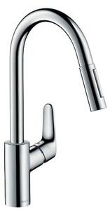 Drezová batéria Hansgrohe Focus M41 s vyťahovacou spŕškou, 2 prúdy chróm 31815000