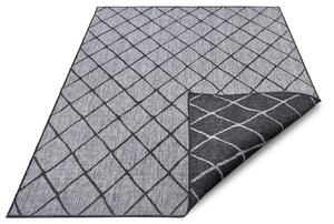 NORTHRUGS - Hanse Home koberce Kusový koberec Twin-Wendeteppiche 105456 Night Silver – na von aj na doma - 120x170 cm