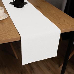 Biante Dekoračný behúň na stôl BKW-201 Slonová kosť žíhaná 20x120 cm