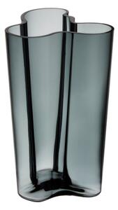 Sklenená váza Alvar Aalto Dark Grey 25,1 cm