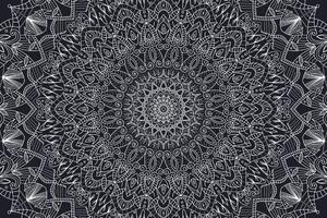 Tapeta detailná ozdobná Mandala v čiernobielom