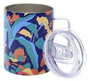 CMP KA0662 Termohrnček s viečkom 350 ml, modrý abstraktný vzor