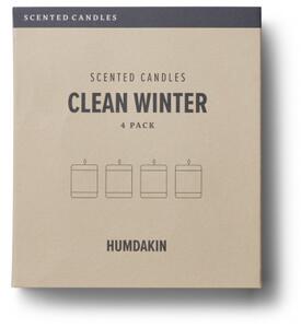 Vonné sviečky Clean Winter - sada 4 ks