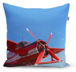 Sablio Vankúš Červené lietadlo - 40x40 cm