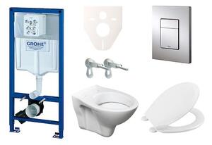 Cenovo zvýhodnený závesný WC set GROHE do ľahkých stien / predstenová montáž + WC Ceramia S-Line Pro 38528SET-KR