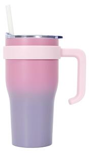 CMP KA0586 Termohrnček so slamkou a držadlom ombré, 900 ml, fialovo-ružový