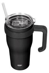 CMP KA0583 Termohrnček s rukoväťou a slamkou 600 ml, čierny