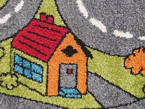 Farebný koberec do detskej izby na hranie Ulica Rozmer: 120x170 cm