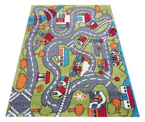 Farebný koberec do detskej izby na hranie Ulica Rozmer: 200x290 cm
