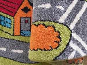 Farebný koberec do detskej izby na hranie Ulica Rozmer: 400x500 cm
