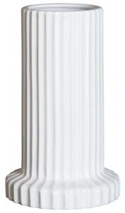 Váza Stripe Shiny White 18 cm