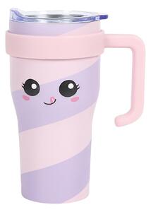CMP KA0669 Termohrnček s veselou tvárou 600 ml, ružovo-fialový