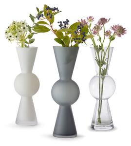 Sklenená váza BonBon White 23 cm