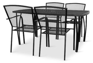 Záhradná kovová zostava Lana + 4x kovová stolička Lana steel ZWMC-19