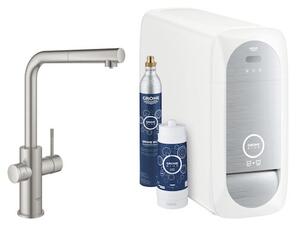 Drezová batéria GROHE Blue Home s vyťahovacou sprškou supersteel 31539DC0