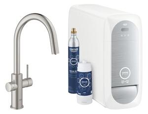 Drezová batéria GROHE Blue Home s vyťahovacou sprškou supersteel 31541DC0