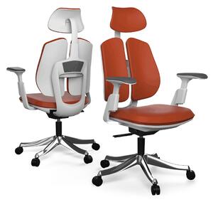 Ergonomická kancelárska stolička Liftor Active, oranžová (pravá koža)