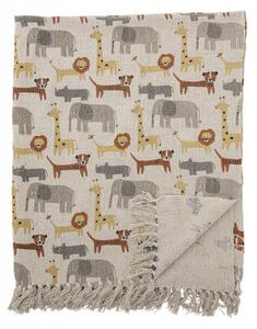 Prehoz na posteľ Brett Animals Recyklovaná bavlna 160x130 cm