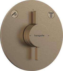 Sprchová a vaňová batéria Hansgrohe DuoTurn S bez podomietkového telesa kartáčovaný bronz 75418140