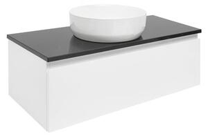 Kúpeľňová skrinka s krycou doskou SAT B-WAY 99x30x45 cm biely lesk BWAY100WTK