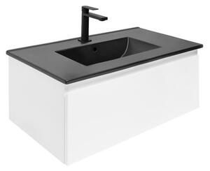 Kúpeľňová skrinka s umývadlom SAT B-WAY 79x30x45 cm biely lesk BWAY80WU4BB