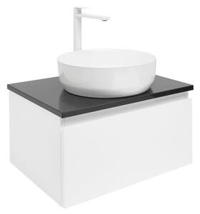 Kúpeľňová skrinka s krycou doskou SAT B-WAY 59x30x45 cm biely lesk BWAY60WTKUB