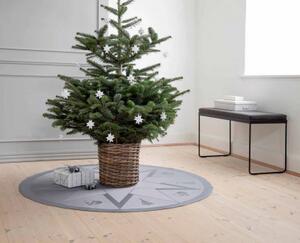 Koberec pod stromček Vianočný zimný sivý 140 cm