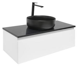 Kúpeľňová skrinka s krycou doskou SAT B-WAY 99x30x45 cm biely lesk BWAY100WZUB