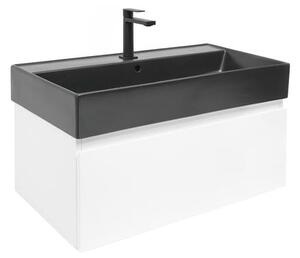 Kúpeľňová skrinka s umývadlom SAT B-WAY 79x30x45 cm biely lesk BWAY80WU2BB