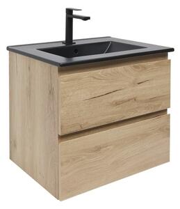Kúpeľňová skrinka 2 zásuvky s umývadlom SAT B-Way 59x50x45 cm dub matný BWAY260OAKU4B2B