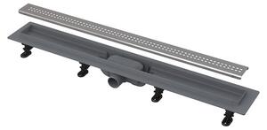 Sprchový žľab Alca 55 cm plast šedá mat čtverečky APZ9-550M