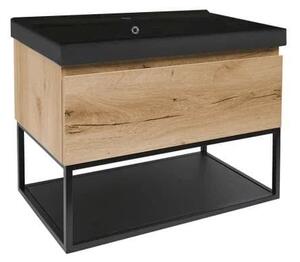 Kúpeľňová skrinka s umývadlom SAT B-Way 59x30x45 cm dub mat BWAY60OAKFU1B