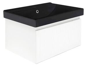 Kúpeľňová skrinka s umývadlom SAT Evolution 58x30x45 cm biela mat SATEVO60WMU1MB