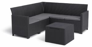 Záhradný set MARIANNE 5 corner storage table | grafit