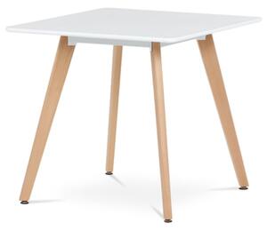Jedálenský stôl Autronic 80x74 cm biely MDF mat DT-312 WT