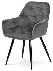 Jedálenská stolička Autronic 61x86 cm sivá látka DCH-421 GREY4