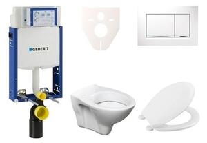 Cenovo zvýhodnený závesný WC set Geberit na zamurovanie + WC Ceramia S-Line Pro 110.302.00.5NR5